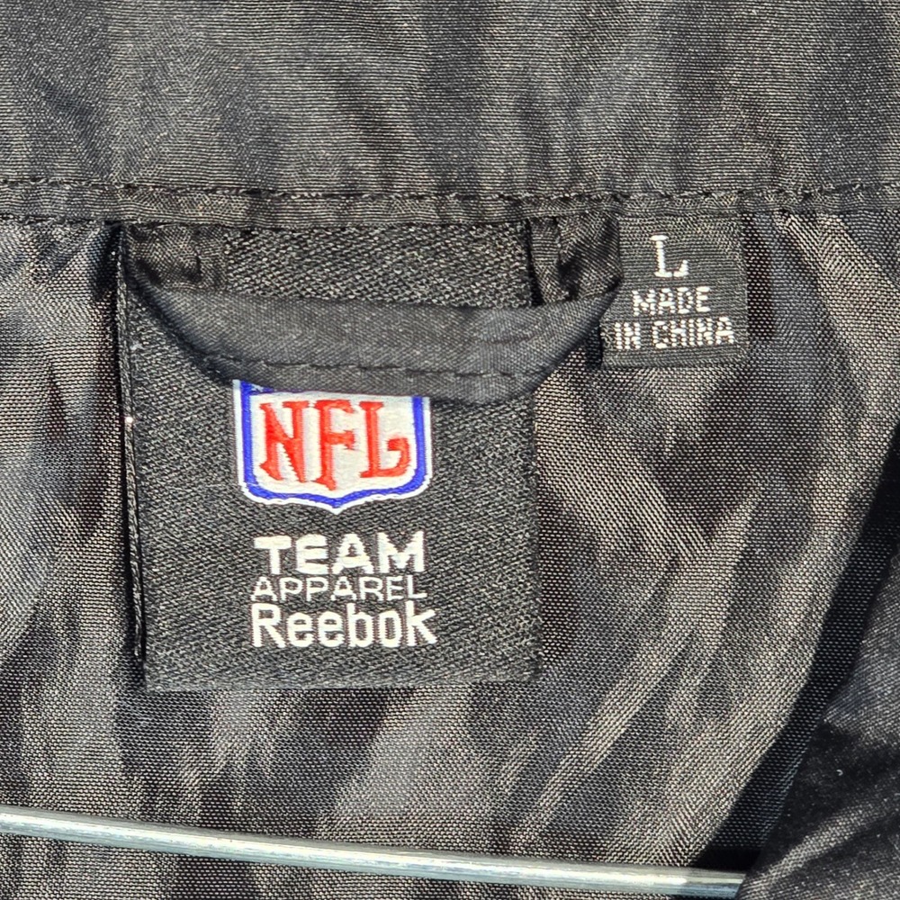 Reebok NFL Pittsburgh Steelers Windbreaker‎ Jacket Mens Large Black Full Zip SI - Picture 3 of 16